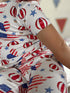 Red, White and Balloons 2 piece pajama set