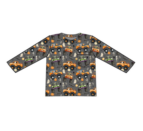 Monster Trucks Long Sleeve Pocket Tee
