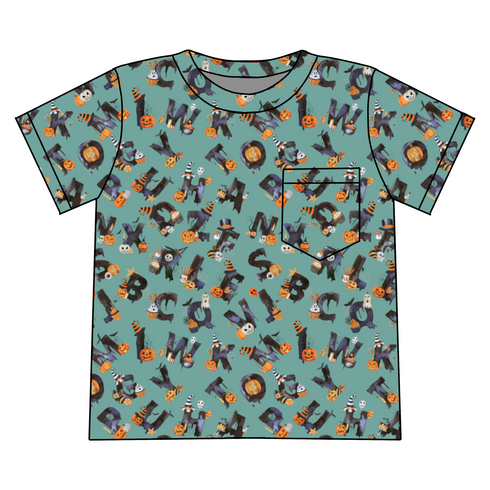 Spooky Alphabats Pocket Tee