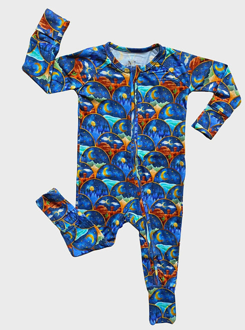 Boho Moons and Stars Zippy