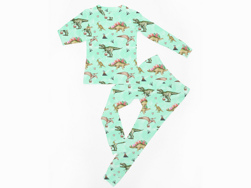 Stegg-o-Saurus 2 piece pajama set