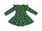Santa Saurus Long Sleeve Twirl bodysuit
