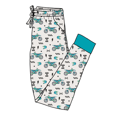 Born To Ride Women's Pajama Pants(Ankle Cuff)