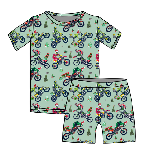 Racing through the Snow Short sleeve top/Shorts set: ships mid November