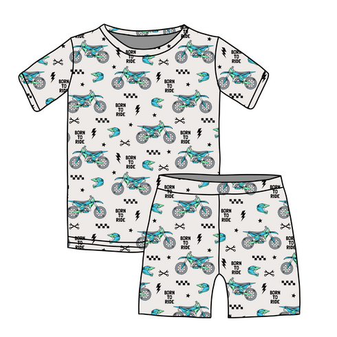 Born To Ride Short sleeve top/Shorts set