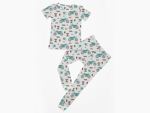 Born To Ride Short sleeve top/pant set