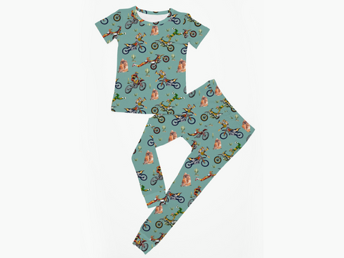 Wild in the Sand Short sleeve top/pant set