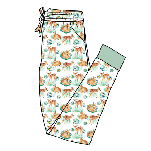 Fawn Women's Pajama Pants(Ankle Cuff)