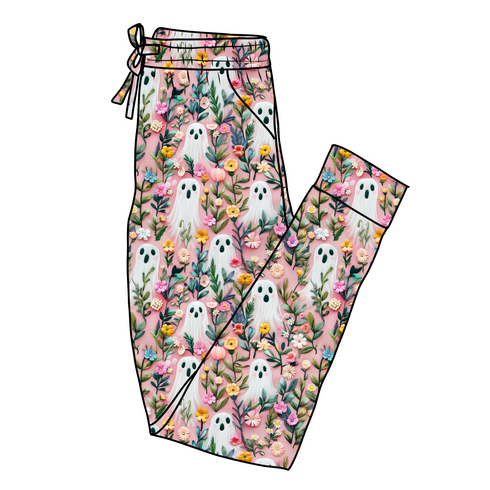 Garden Ghouls Women's Pajama Pants(Ankle Cuff)