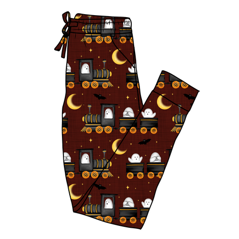 Ghost Train Women's Pajama Pants(Ankle Cuff)
