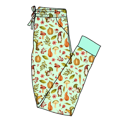 Secret Garden of Gnome Women's Pajama Pants(Ankle Cuff)