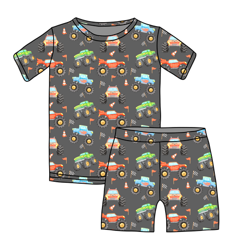 Jumbo Monster Trucks Short sleeve top/Shorts set