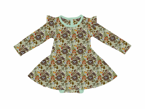 Nature walk Long Sleeve Twirl bodysuit