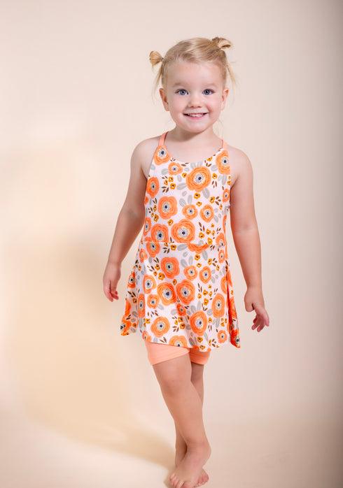 Anne Scallop Back Tunic top/short Set