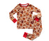 Ginger Bread Men with red trim 2 piece pajama set