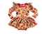 Ginger Bread Men with Red Trim Long Sleeve Twirl bodysuit