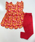Azalea Scallop Peplum top/Pant Set