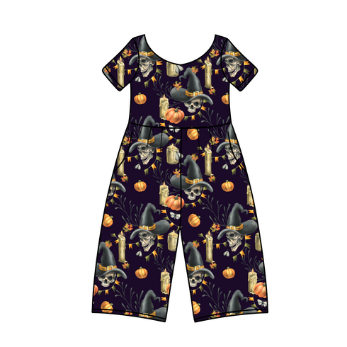 Spellbound Shadows Wide Leg Romper with pockets