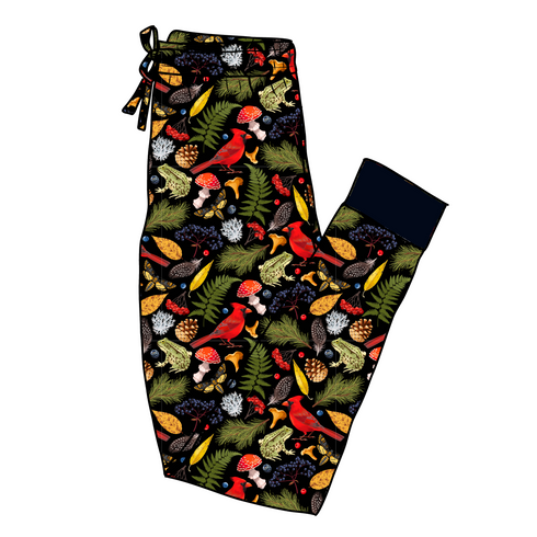 Twilight Whispers Women's Pajama Pants(Ankle Cuff)