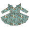 Yule Woodland Long Sleeve Twirl Dress with pockets