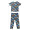 Boho Moons and stars short sleeve top pant set
